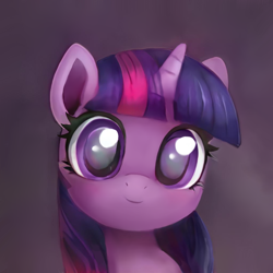 Size: 1024x1024 | Tagged: safe, ai assisted, artist:catachromatic, twilight sparkle, unicorn, pony, ai content, big eyes, cute, female, filly, filly twilight sparkle, generator:thisponydoesnotexist, paintover, solo, twiabetes, younger